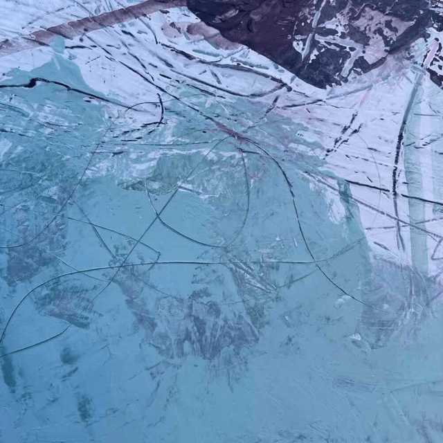 Patience, 60x60x0,3cm, Œuvre original de l’artiste Eva Chesneau, sur bois, avec cadre de qualité en aluminium 