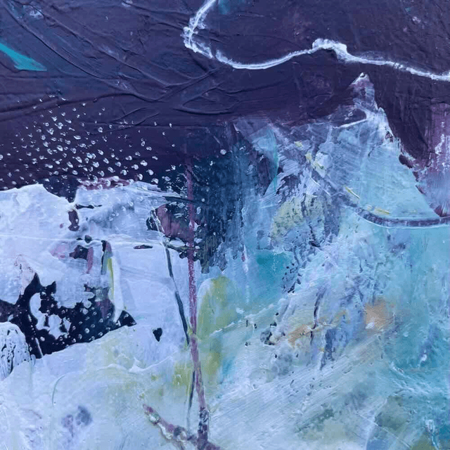 Colors, 30x30x2,1cm, Série de 3 Œuvres de l’artiste Eva Chesneau, sur TOILE, bords peints, prêt à être accroché, sans cadre