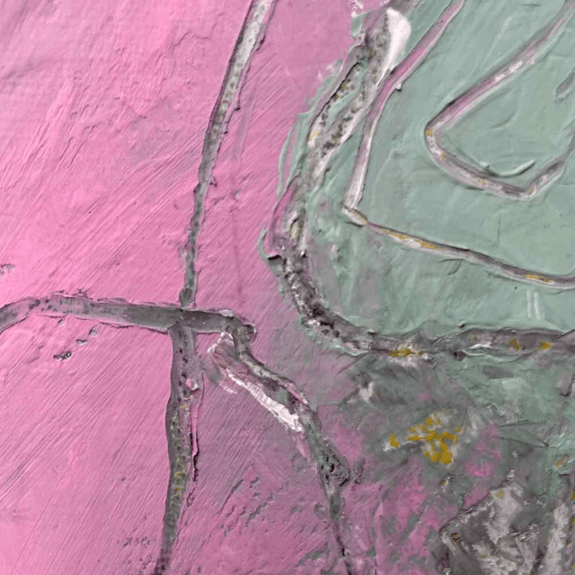 3 Créatures roses, 30x30x2,1cm, Série de 3 Œuvres de l’artiste Eva Chesneau, sur TOILE, bords peints, prêt à être accroché, sans cadre