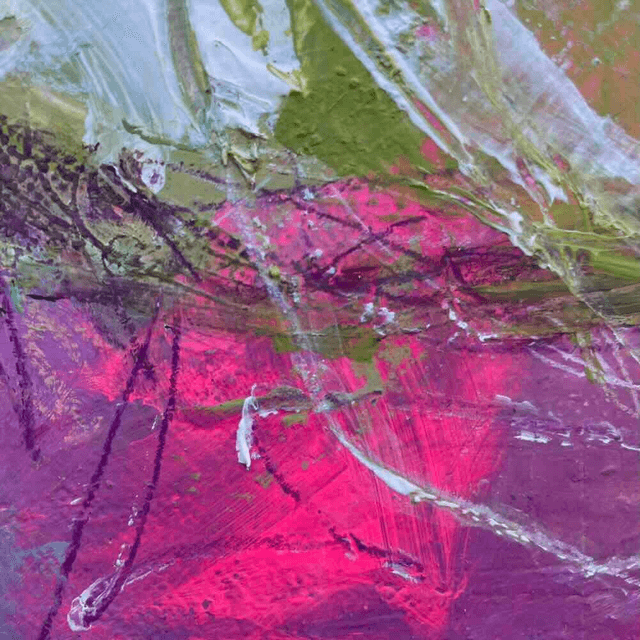 Colors, 30x30x2,1cm, Série de 3 Œuvres de l’artiste Eva Chesneau, sur TOILE, bords peints, prêt à être accroché, sans cadre
