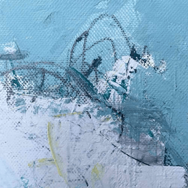 Puissance des Géants,30x30x2,1cm, Série de 3 Œuvres de l’artiste Eva Chesneau, sur TOILE, bords peints, prêt à être accroché, sans cadre