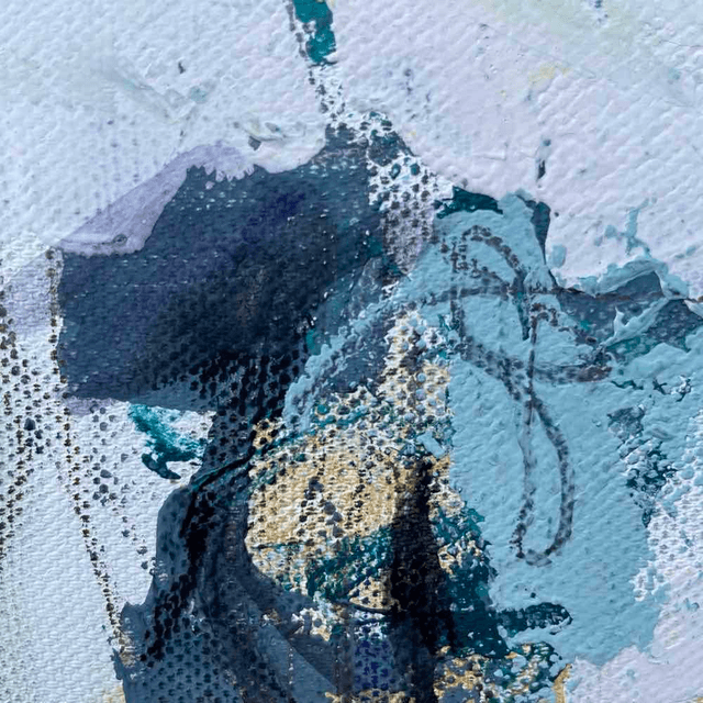 Puissance des Géants,30x30x2,1cm, Série de 3 Œuvres de l’artiste Eva Chesneau, sur TOILE, bords peints, prêt à être accroché, sans cadre