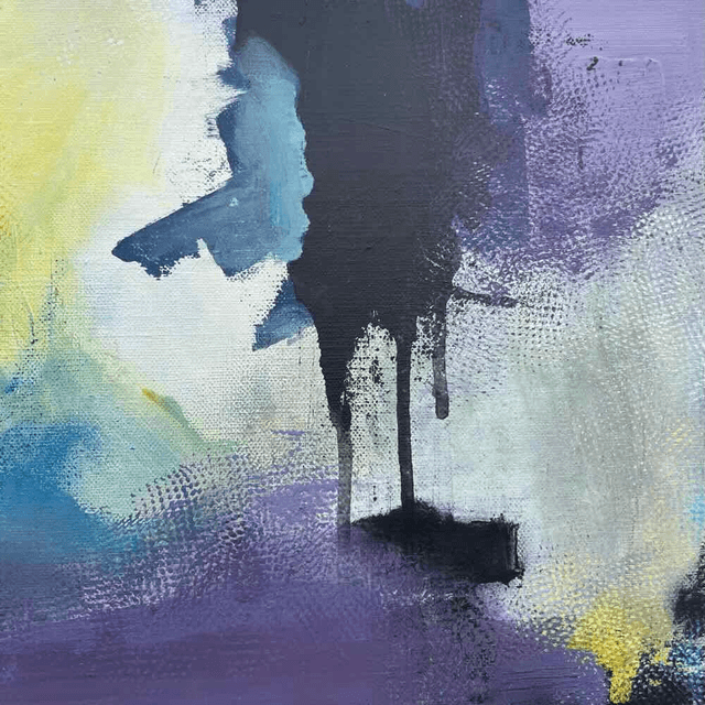 Fantôme, Peinture, 81x100x2,5cm, Œuvre de l’artiste Eva Chesneau, sur toile, bords peints, prêt à être accroché, sans cadre