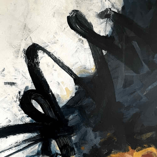 Forces contraires-100x120x3cm, Peinture unique de l’artiste émergente Eva Chesneau, sur toile, bords peints, prêt à être accroché, sans cadre