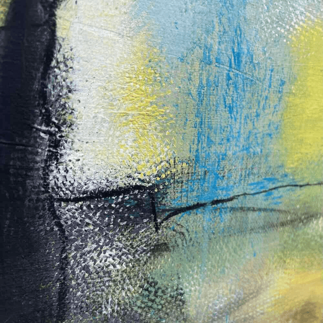 Fantôme, Peinture, 81x100x2,5cm, Œuvre de l’artiste Eva Chesneau, sur toile, bords peints, prêt à être accroché, sans cadre