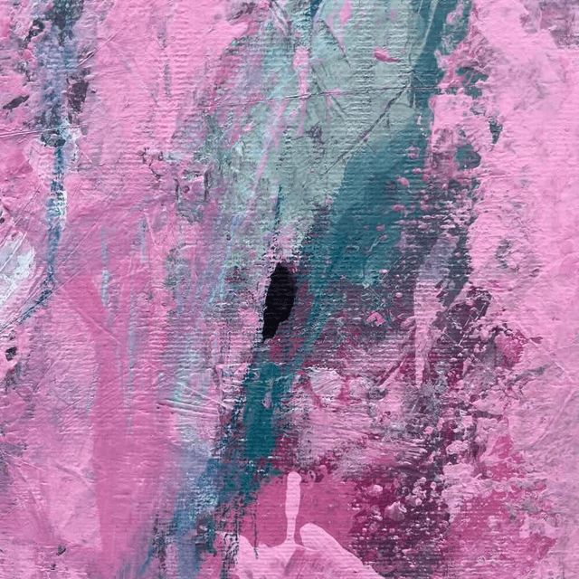 Authenticité, 80x80x2,5cm, Œuvre de l’artiste Eva Chesneau, sur TOILE, bords peints, prêt à être accroché, sans cadre