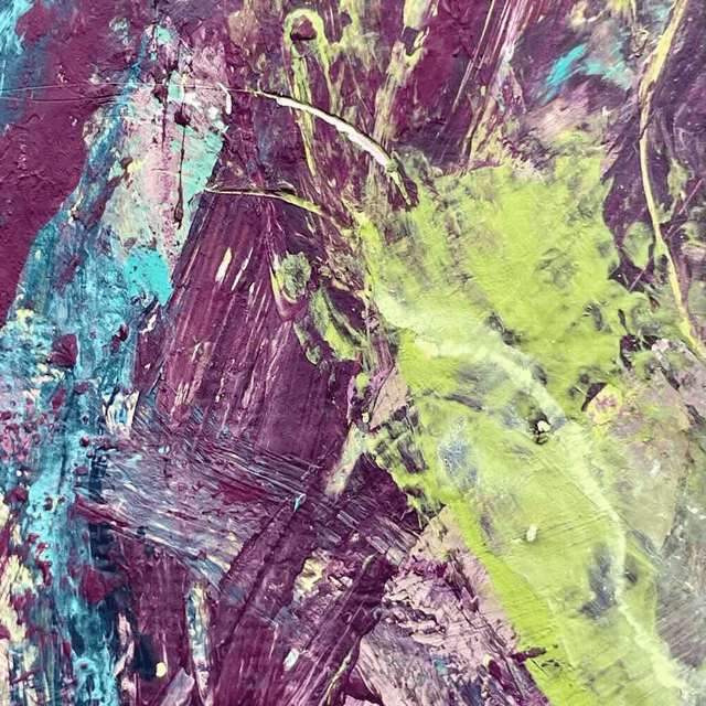 Turbulences, 80x80x2,5cm, Tableau de l’artiste Eva Chesneau, sur TOILE, bords peints, prêt à être accroché, sans cadre