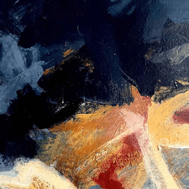 Forces contraires-100x120x3cm, Peinture unique de l’artiste émergente Eva Chesneau, sur toile, bords peints, prêt à être accroché, sans cadre