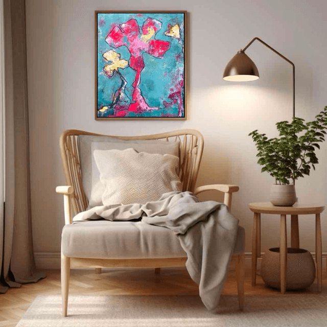 Fière d’être belle, 45x55x2,1cm, Œuvre de l’artiste Eva Chesneau, sur TOILE, bords peints, prêt à être accroché, sans cadre